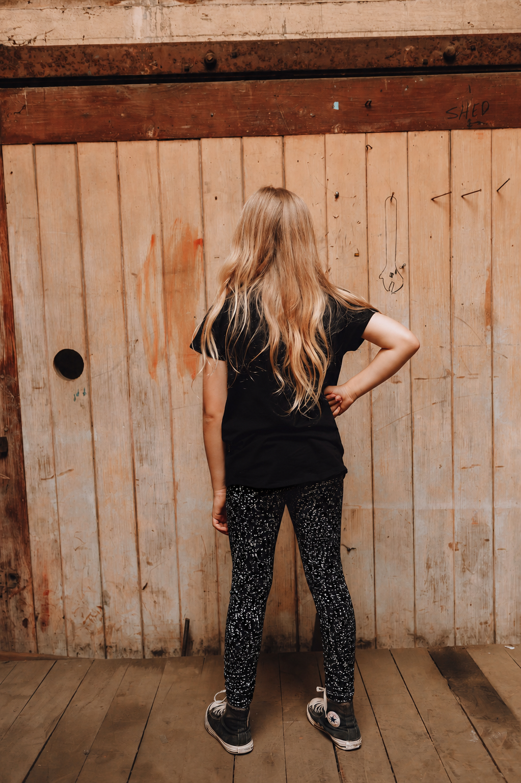 Lily Leggings - Black Splatter