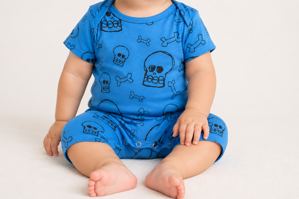 Romper - Blue Skulls