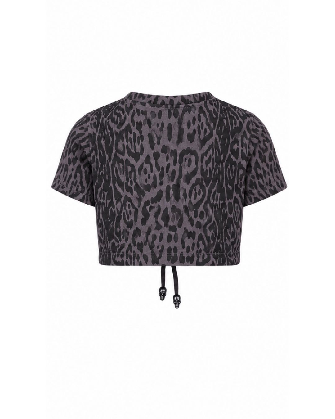 Boxy Crop Sweater - Leopard Print