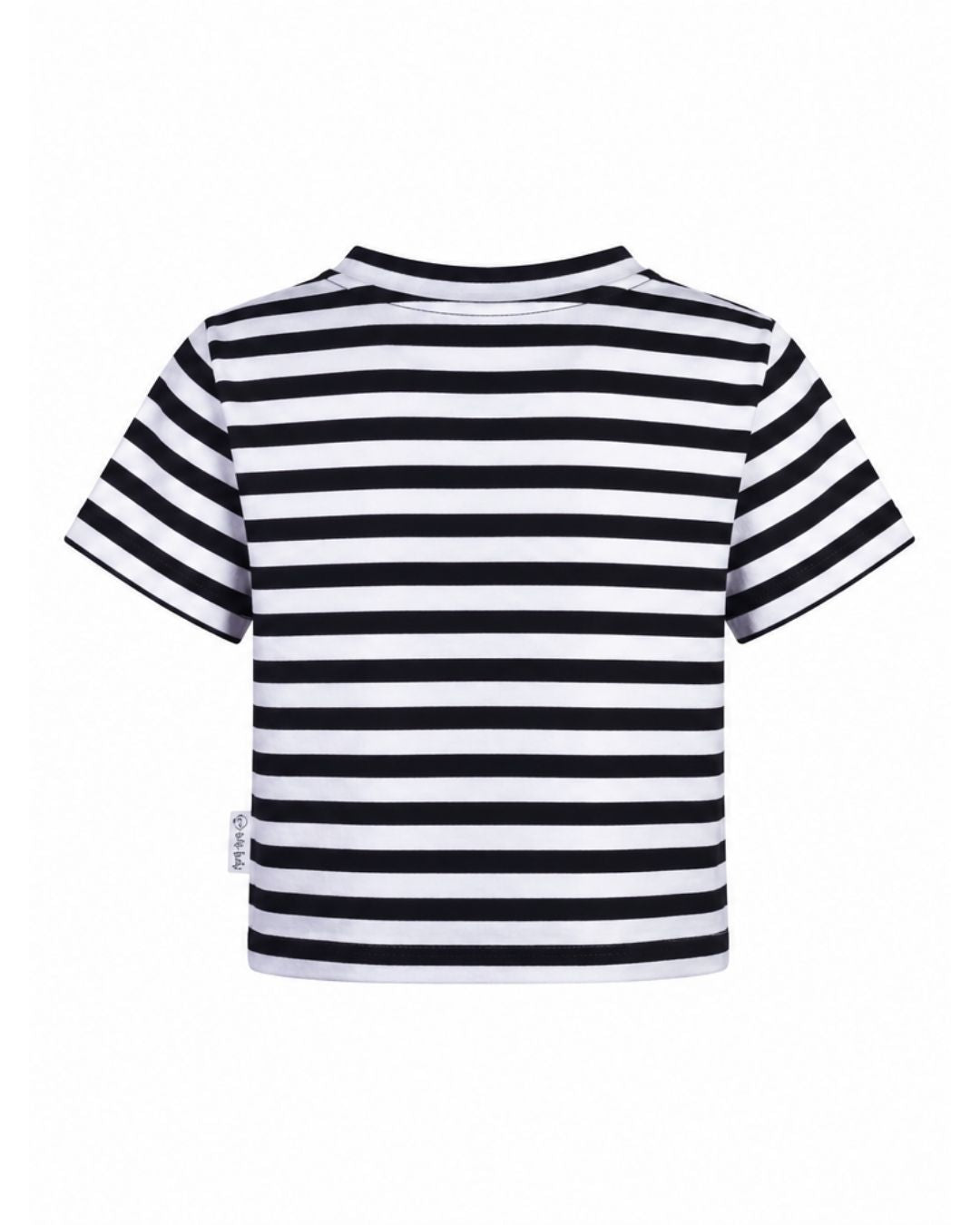 Cropped Tee - Peace Out Stripe