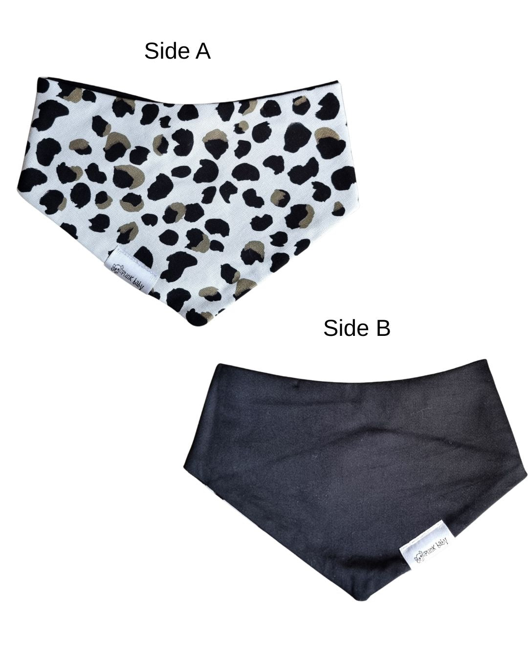 Reversible Bib - Leopard/Black