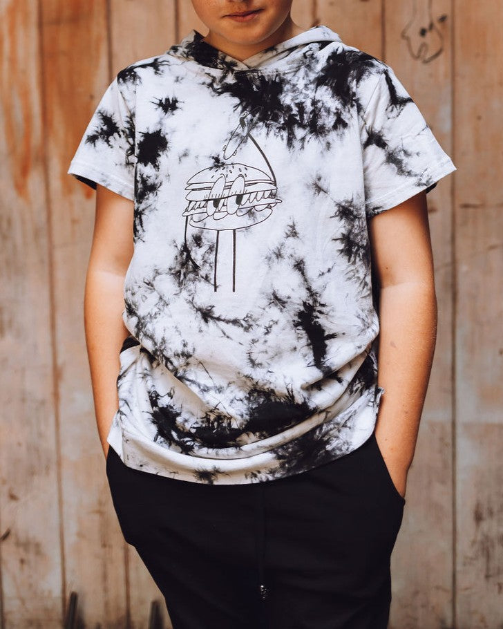 Tall Hooded Tee - Tie Dye Skater