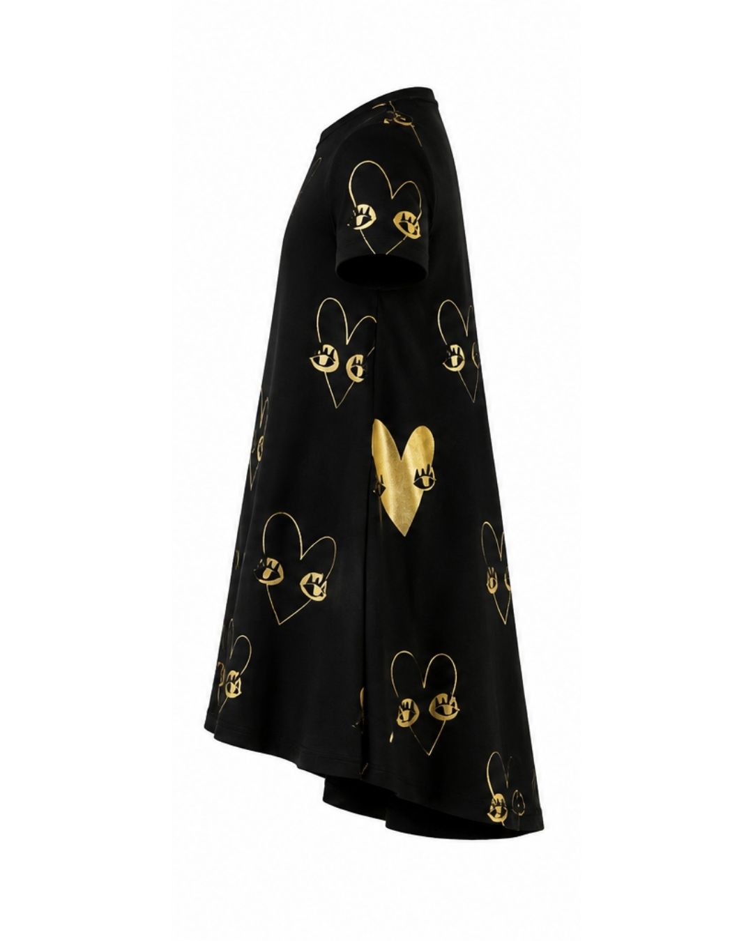 Heart Dress - Black & Gold