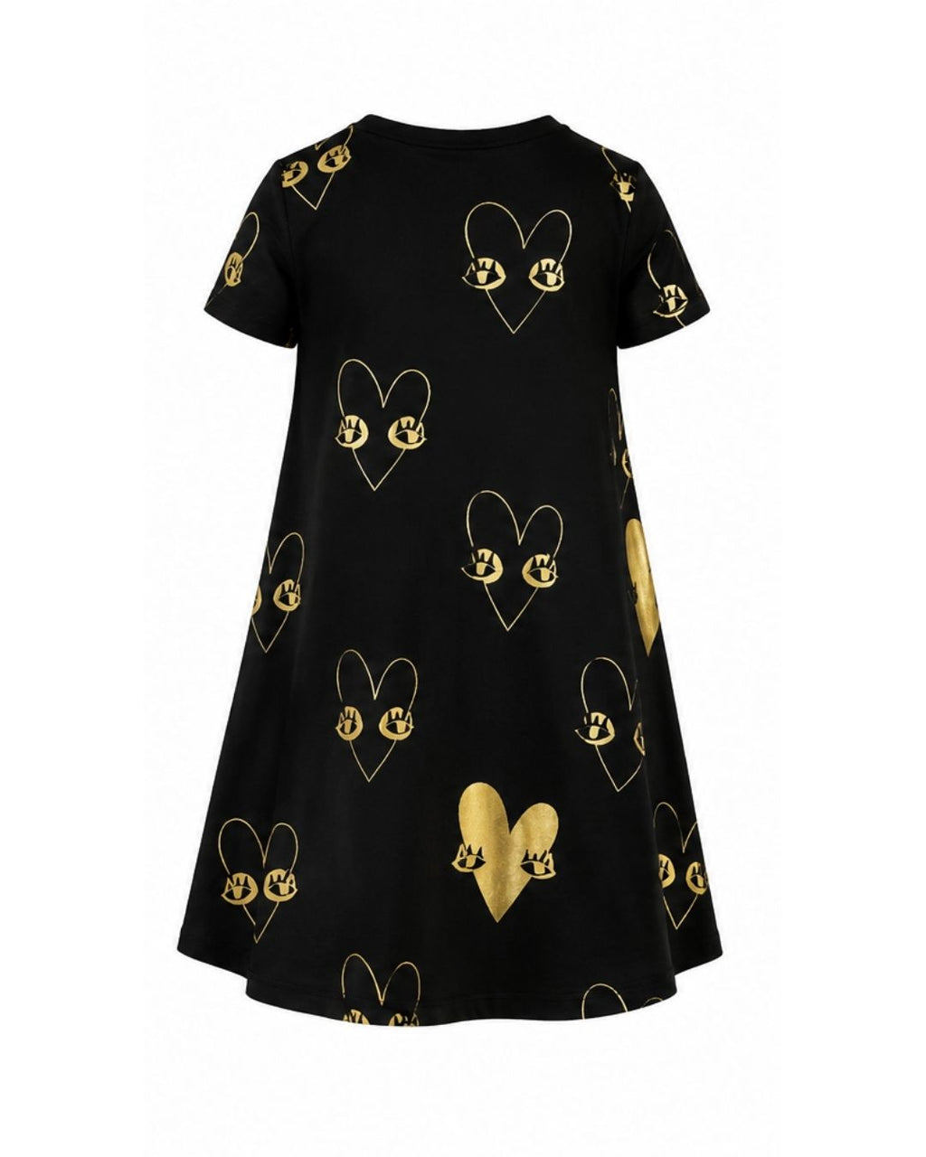 Heart Dress - Black & Gold