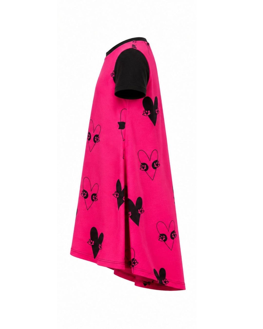 Heart Dress - Hot Pink & Black