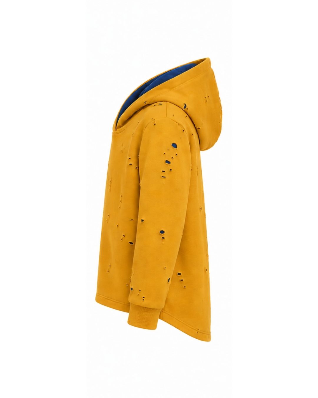 Hoodie - Mustard Distressed