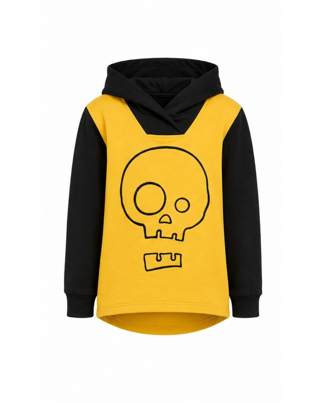 Hoodie - Mustard Skull