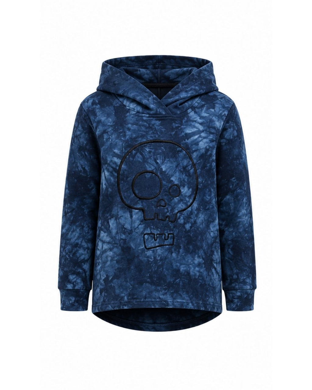 Hoodie - Blue Skull Tie Dye