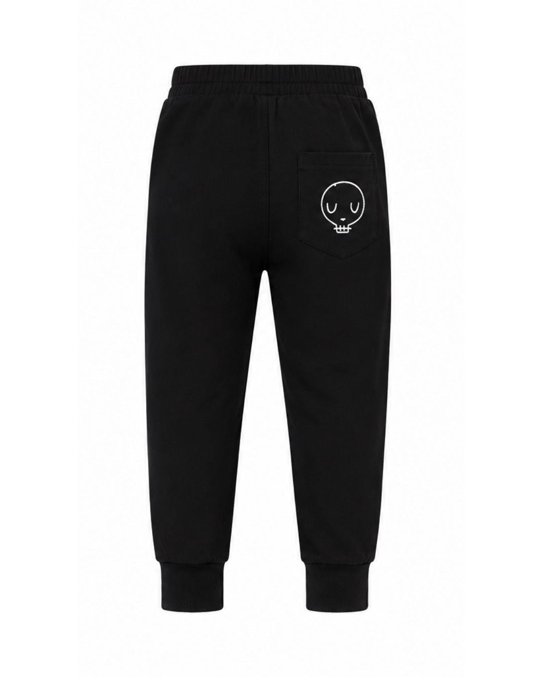 Joggers - Black with Embroidered Skull