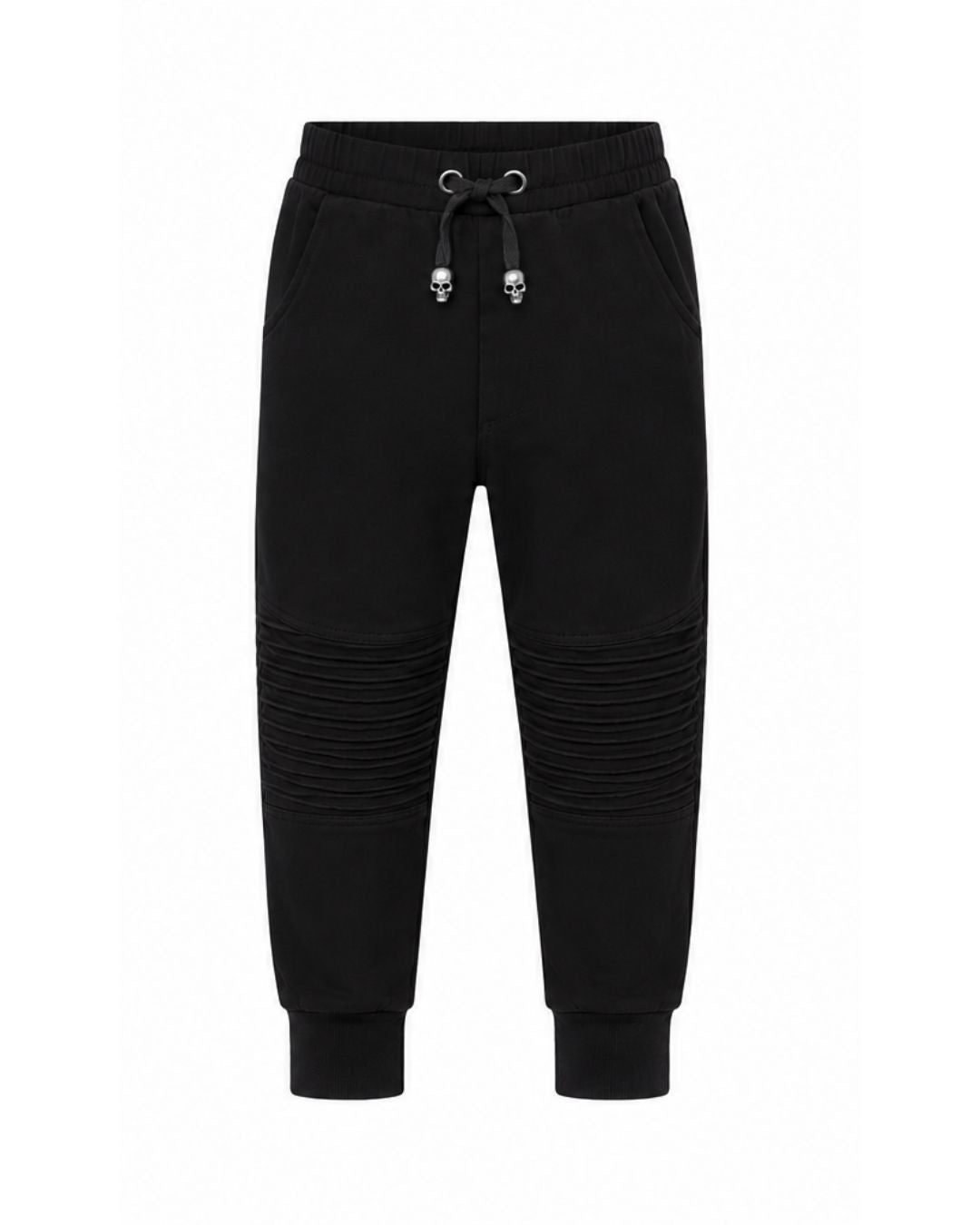 Joggers - Black with Embroidered Skull