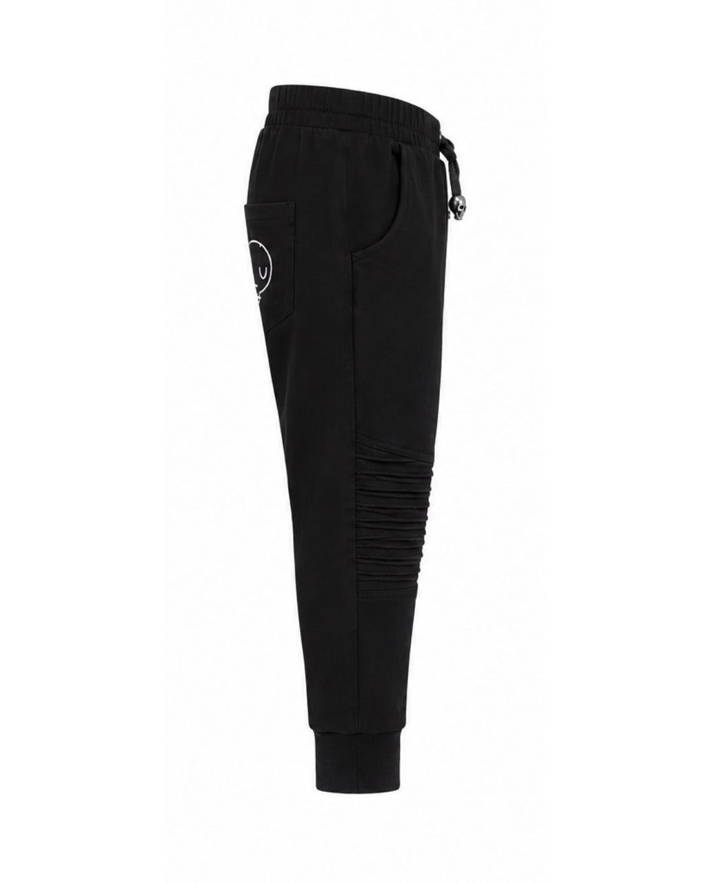 Joggers - Black with Embroidered Skull