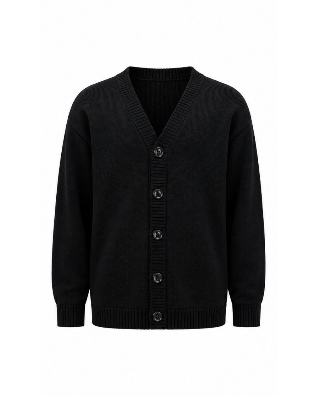 Knitted Cardigan - Black Skull