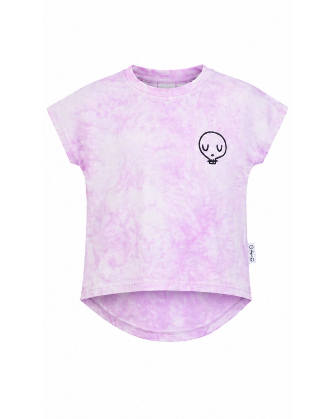 Weekend Tee - Lilac with Embroidered Skull