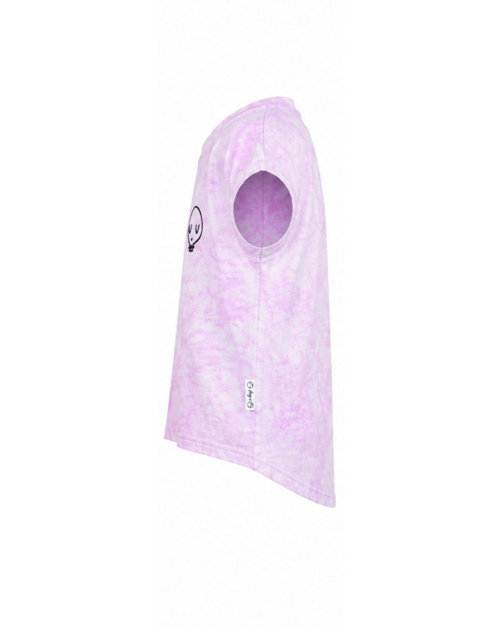 Weekend Tee - Lilac with Embroidered Skull