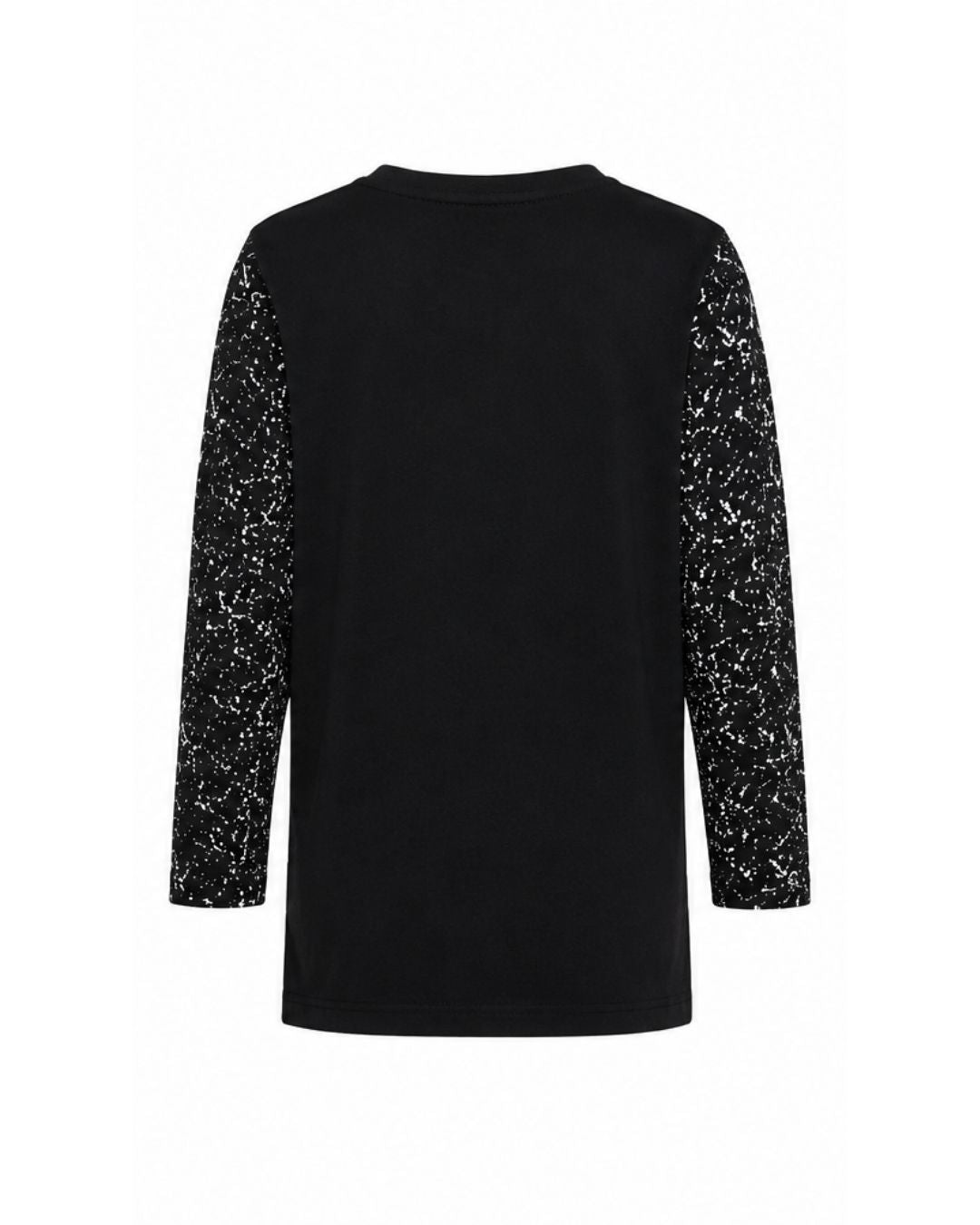 Longsleeve Tall Tee - Black Splatter Skull Tee