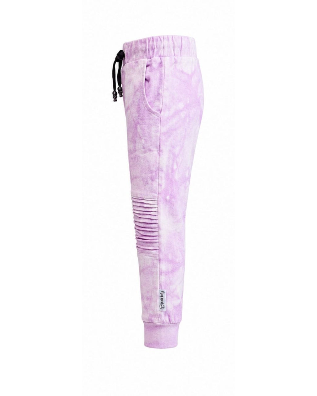 Joggers - Lilac Tie Dye with Embroidered Skull