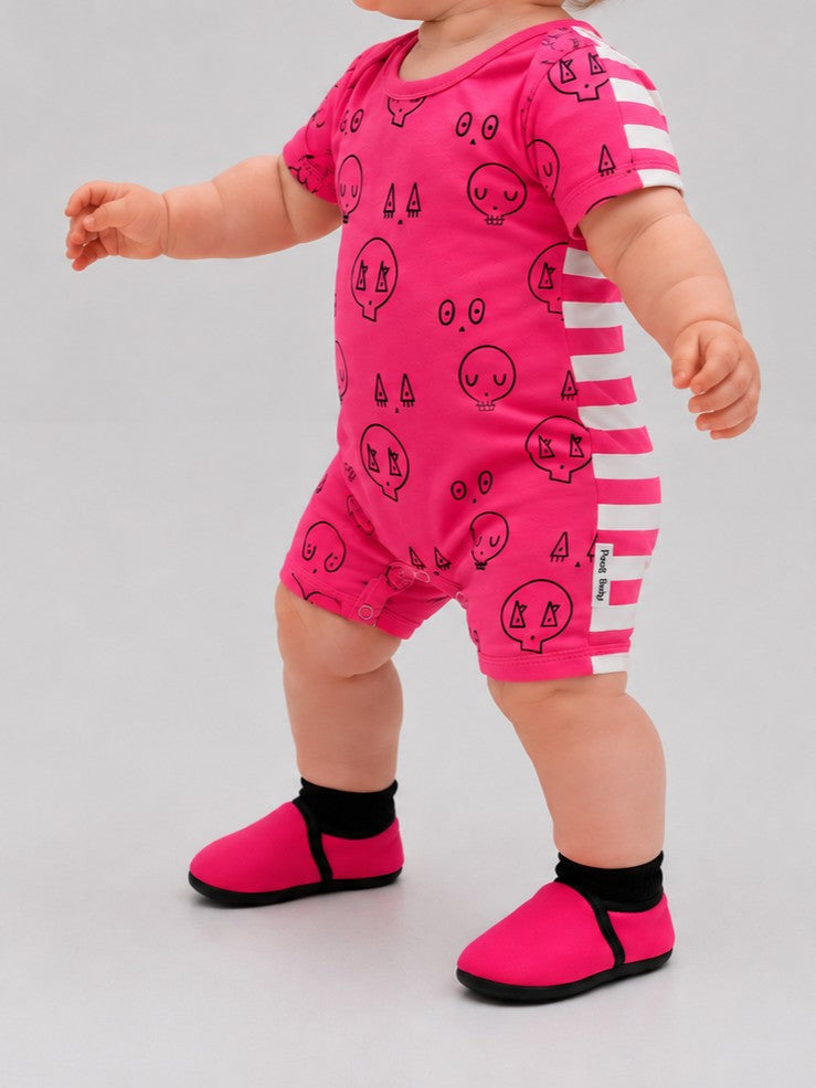 Romper - Pink/Stripe Skulltown