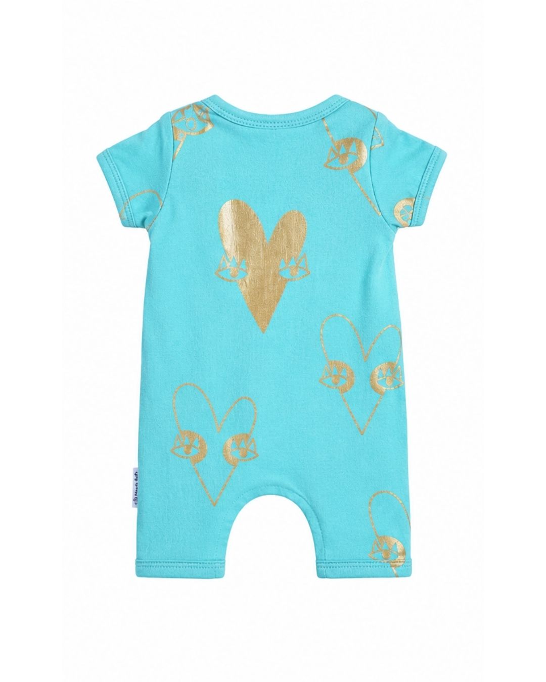 Romper - Aqua & Gold Heart