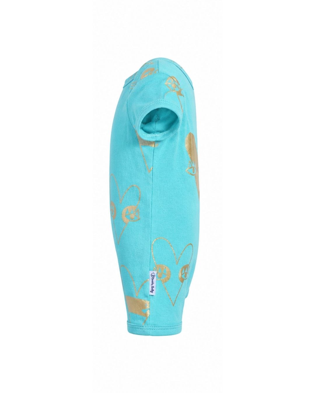 Romper - Aqua & Gold Heart
