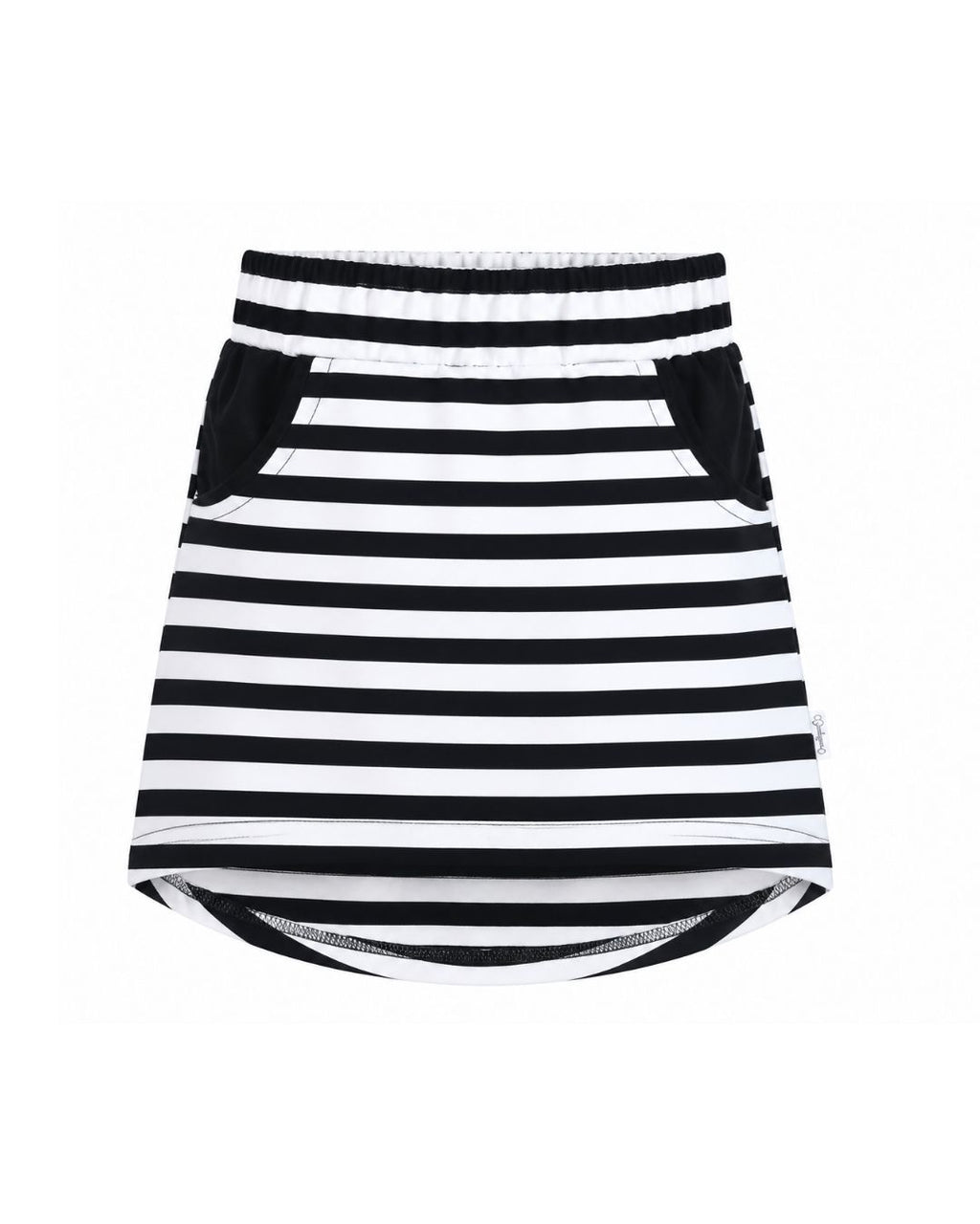 Kaitlyn Skirt - Black & White Stripes