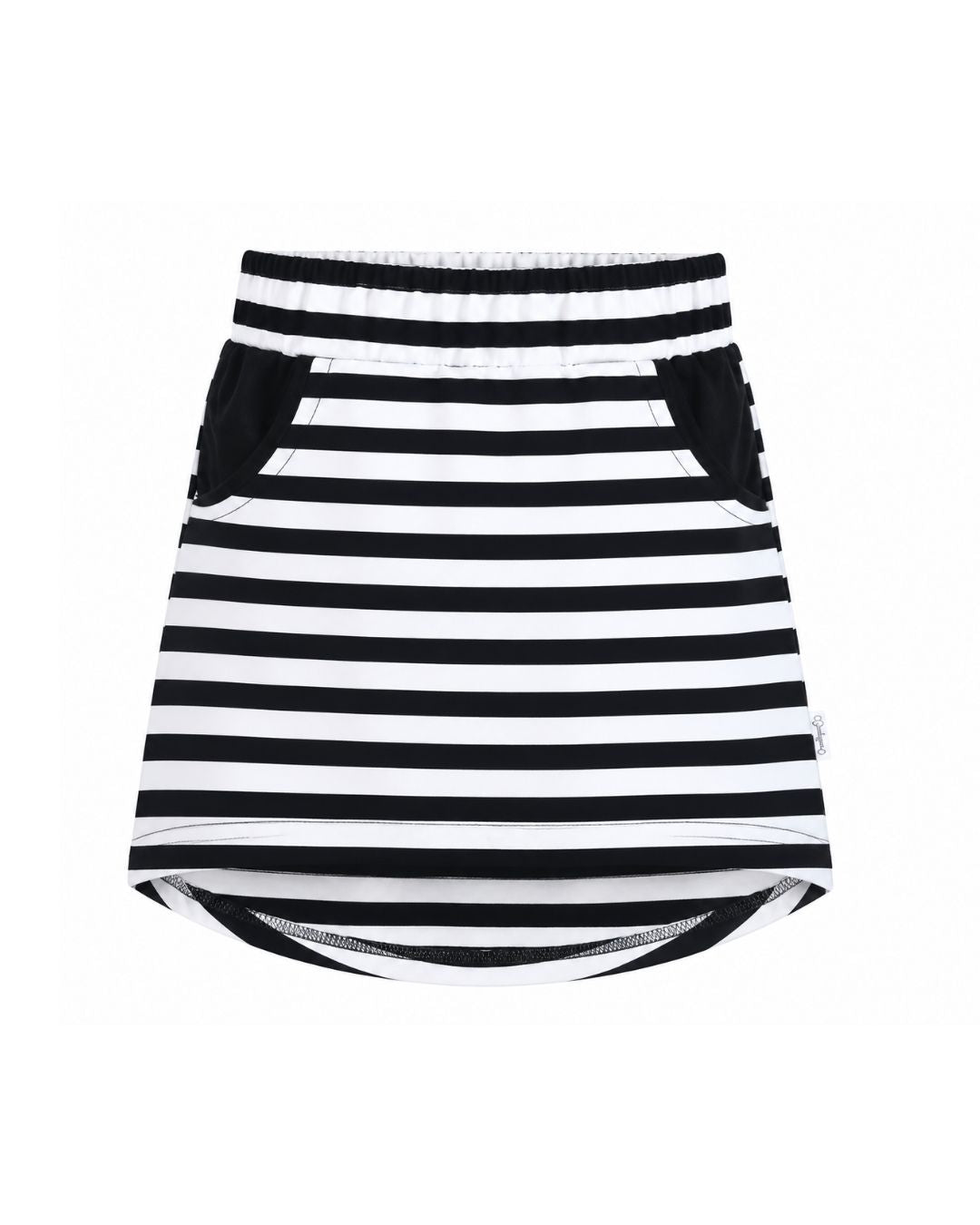 Kaitlyn Skirt - Black & White Stripes