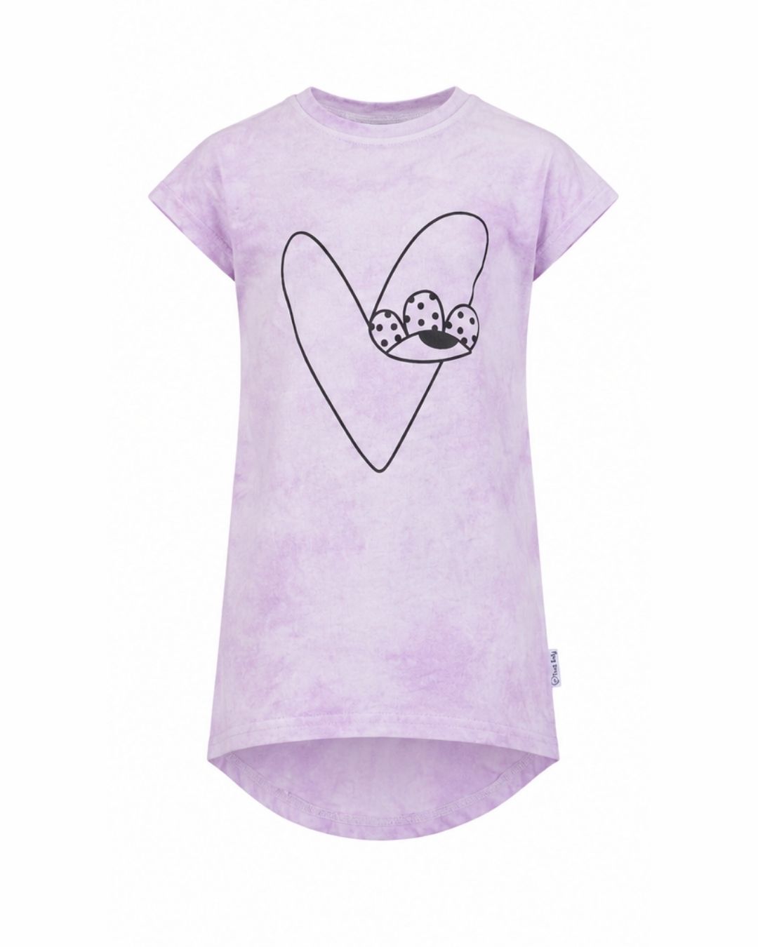 Weekend Tee Dress - Lilac Tie Dye Heart
