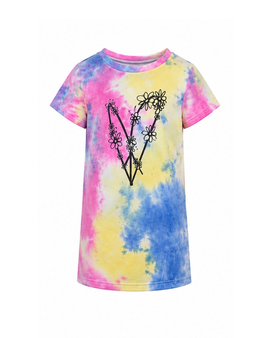 Tee Shirt Dress - Tie Dye Peace Out