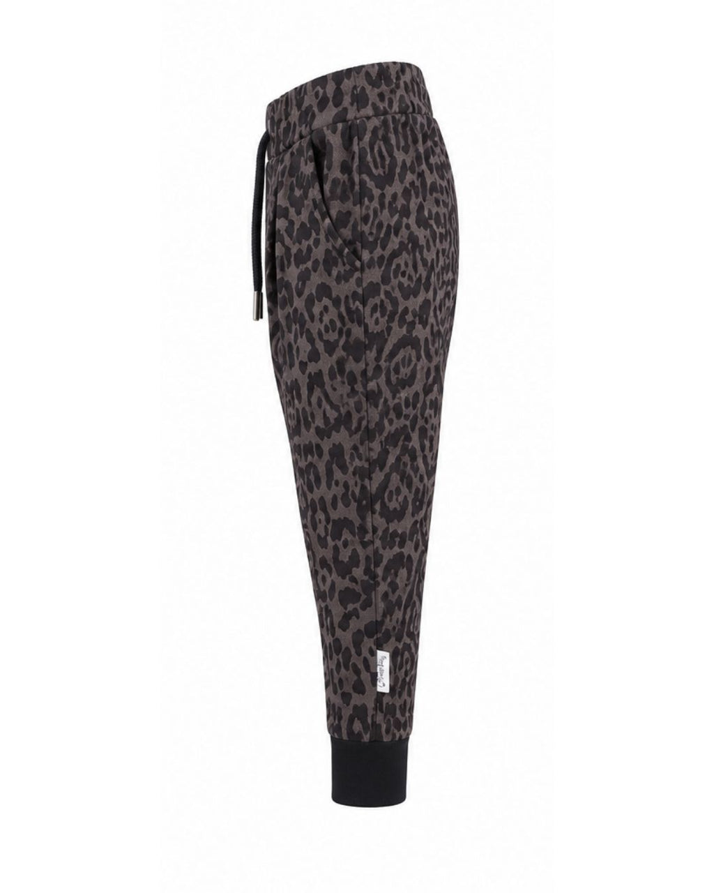 Pleat Front Joggers - Grey Leopard