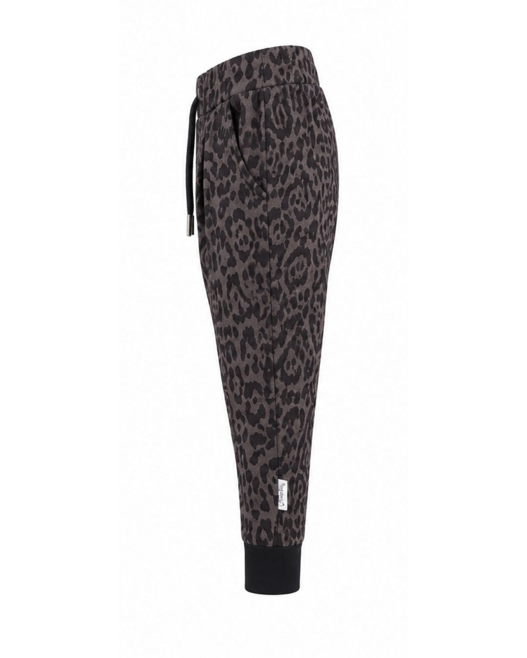 Pleat Front Joggers - Grey Leopard