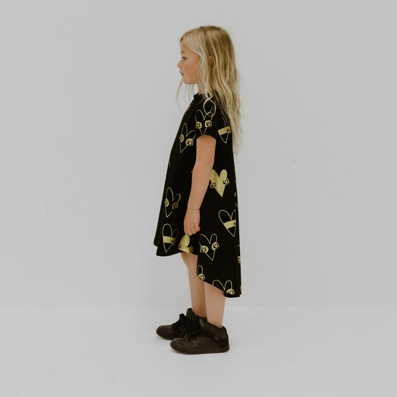 Heart Dress - Black & Gold